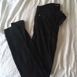 Hudson Coated black Skinny jeans